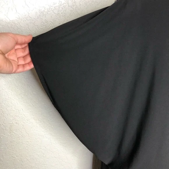 WHBM black batwing button sleeve blouson dress size Extra Large XL - Picture 14 of 16